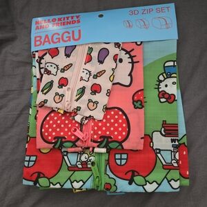 Brand New BAGGU Hello Kitty & Friends 3D Zip Set